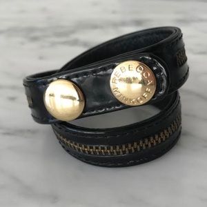 Rebecca Minkoff Gold Zipper Wrap Bracelet